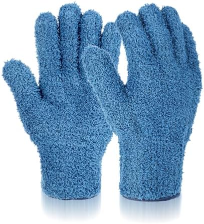 Plant Dusting Gloves, Microfiber Dusters for Cleaning Kitchen Indoor Mitt for House Use Desk Window Blind Screen Wash - Thumbnail 2