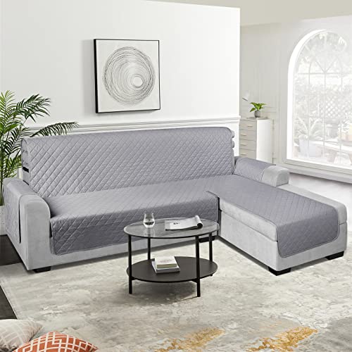Housse de canapé L imperméable et antidérapante TAOCOCO gris - 3