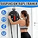lealovengzh Endless Rope Trainer | Suspension Endless Rope Pulley System | Adjustable Resistance Trainer Machine | Closed-Loop Nylon Rope | Home Gym Infinity Rope for Interval Resistance Training Red