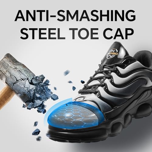 Image of Steel Toe Shoes for Men Women Lightweight Safety Work Sneakers