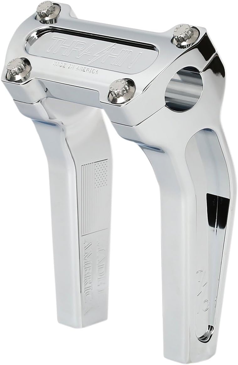 Thrashin Supply Co TSC-6525-3 Pullback Handlebar Riser Kit without Gauge Cutout - 6-1/2in. - Chrome
