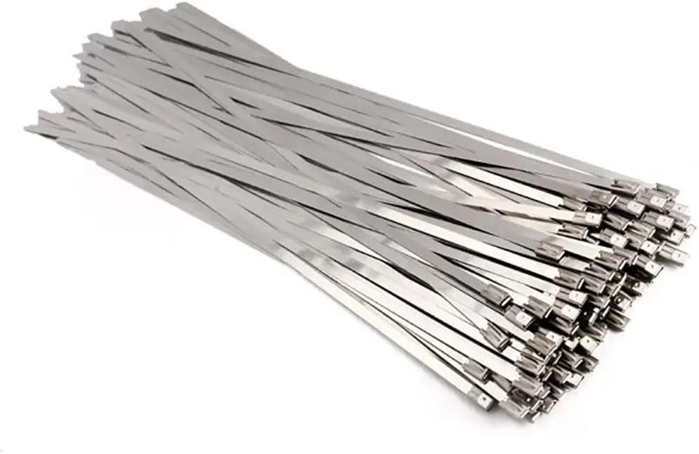 304 Stainless Steel Cable Ties 20Pcs Multi-Purpose Durable 4.6mm Cable Zip Heavy Duty Locking Ties(4.6x300mm)