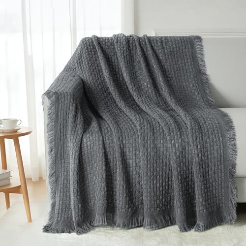 Exclusivo Mezcla Kuscheldecke Strickdecke mit Fransen, Weiche und...