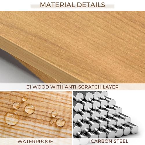 Miniatura 4 de Magic Select Estantería Superior Para Lavadora Estante Organizador De Baño Ahorra Espacio Mueble De Almacenamiento Para Cuarto De Baño De 3 Niveles Madera E1 Y Acero.