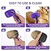 COZYGIFT Dog Brush Kit – 3 PCS Grooming Set with Self-Cleaning Brush, Undercoat Rake & Pet Bath Brush. Great for Shedding, Tangles & Dirt Removal – Ideal for Long & Short Haired Dogs & Cats, Purple