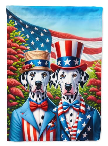 Caroline's Treasures DAC4224GF All American Dalmatian Garden Flag Mailbox Flag Decorative Yard Flag Banner Outside Patio Artwork Yard Flower Beds, Garden Size, Multicolor
