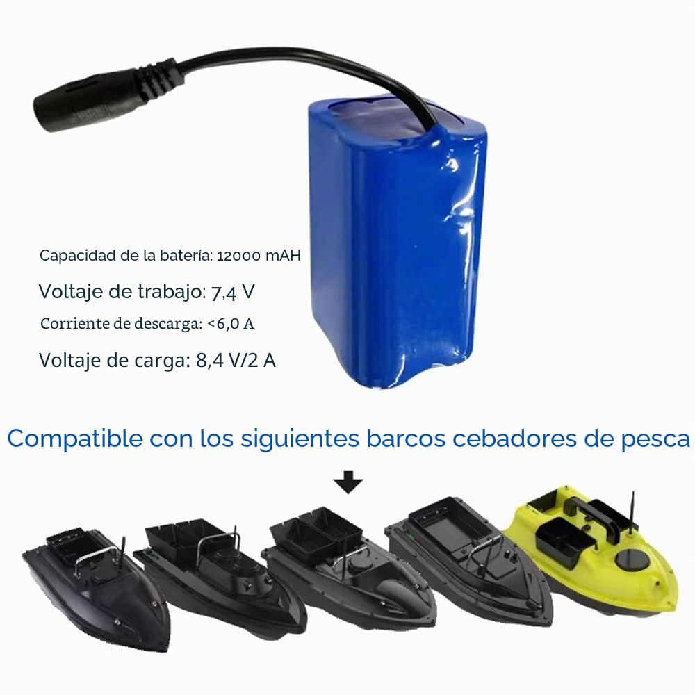 D18B 7.4V Batería de repuesto y GPS para cebo de pesca