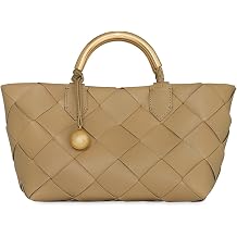 Rebecca Minkoff Frankie Woven Mini Tote Bag, Women's Leather Shoulder Handbag with Crossbody Strap