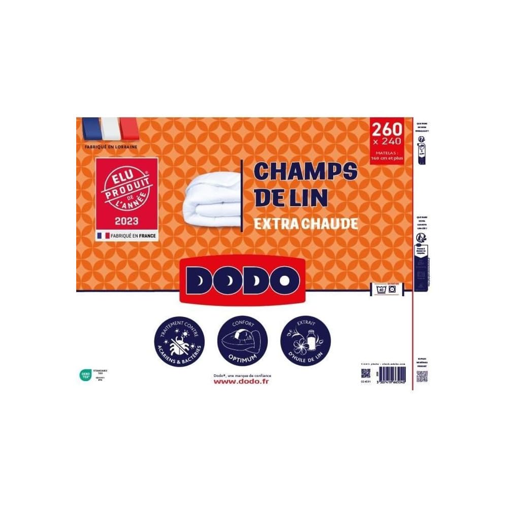 DODO Nordyckie Nadzienie Lin 240 x 260 cm Biały 450 g/m²