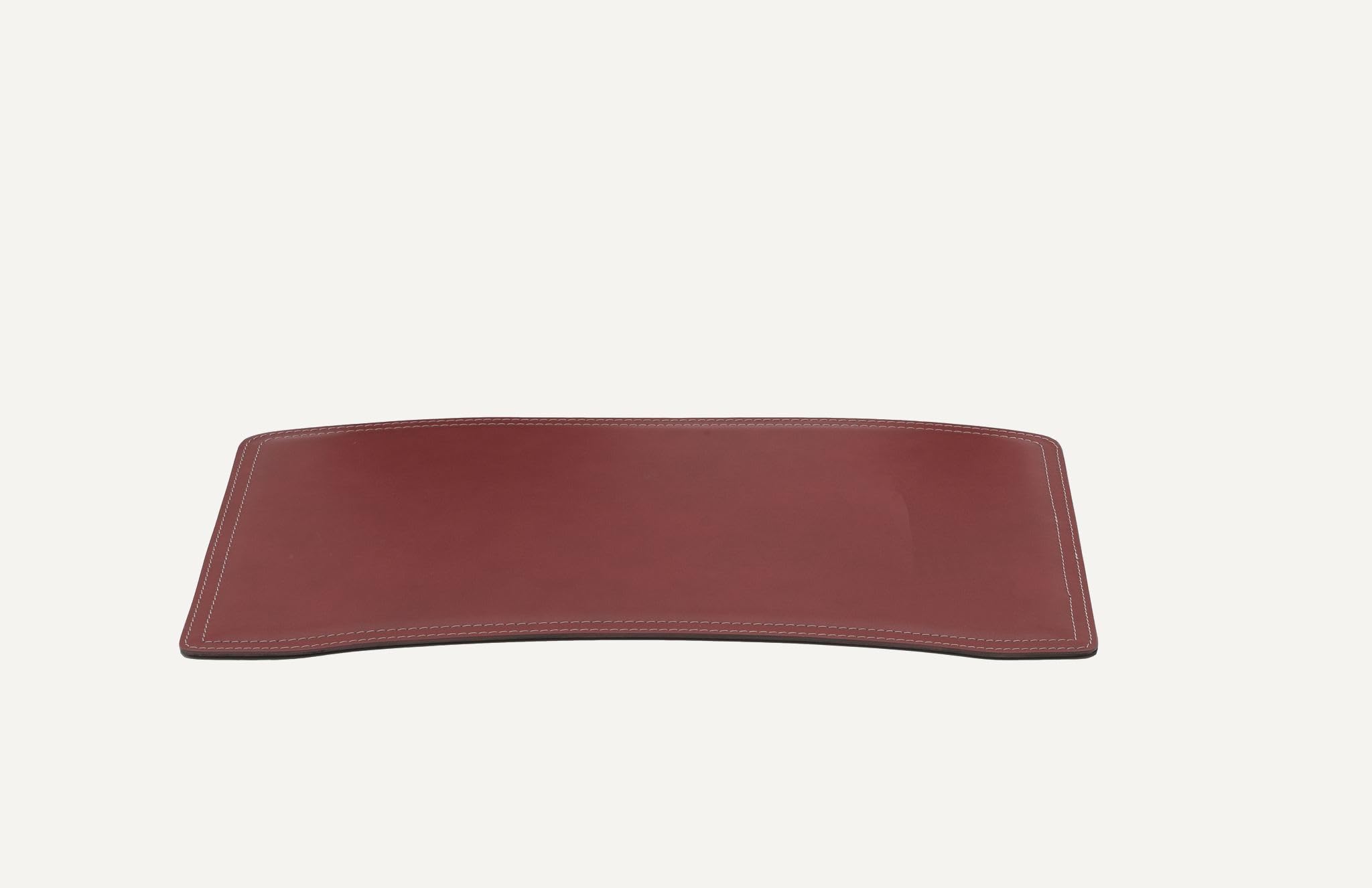 LIMAC Design BRANDO Set da scrivania in cuoio, sottomano di design, organizer con antiscivolo, accessori per ufficio, portapenne, svuotatasche, Prodotto in Italia. (Bordeaux, Set 4 pz.)