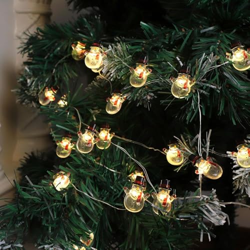 2 m 20 Christmas Decoration Light Curtain, Outdoor Lighting, Fairy Lights, Indoor LED Lights for Parties Bedroom, Balcony (Snowman) - Image 3