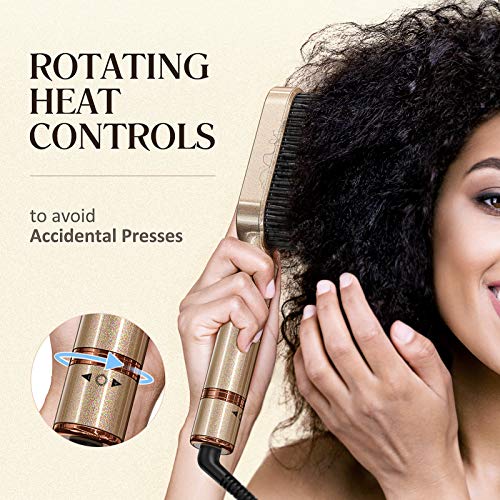 ایگرد | قیمت و خرید FURIDEN Straightening Brush, Hot Brush Hair  Straightener, Double Ionic Hair Straightener Brush, Hair Straightener Brush  for Black Women, Cepillo Alisador de Cabello