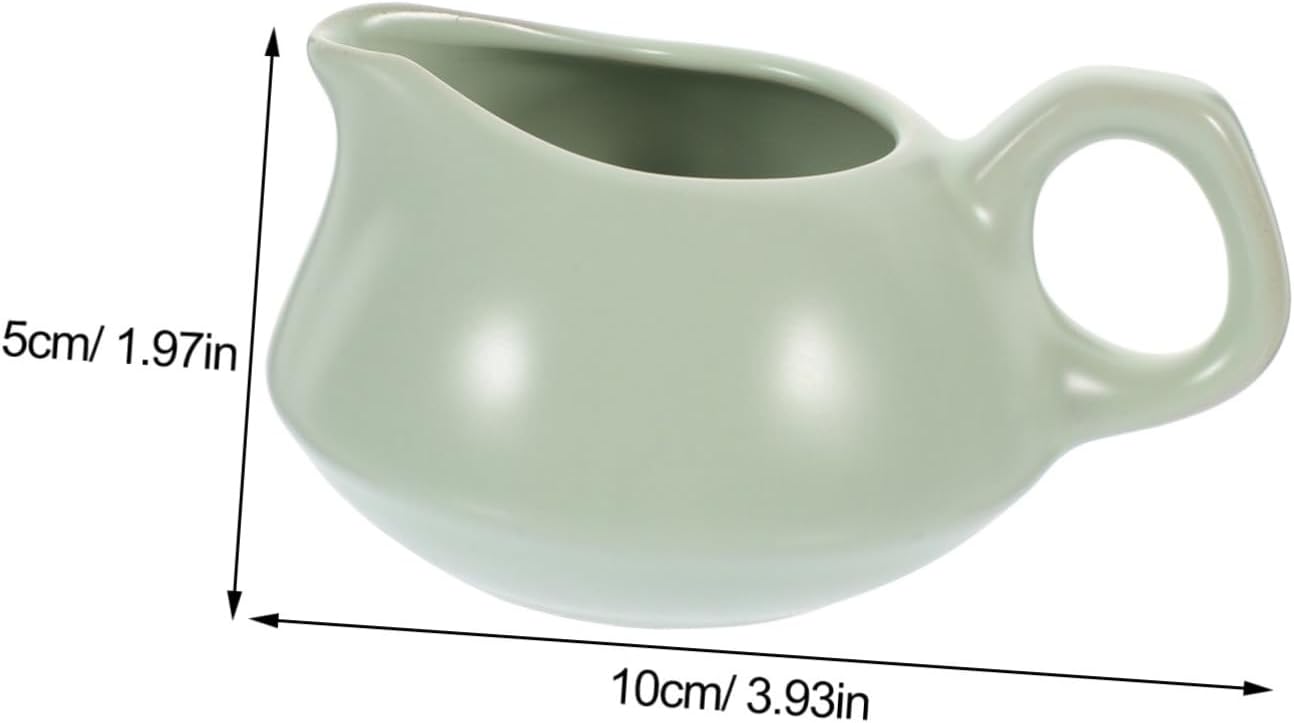 3pcs Ceramic Sauce Pitcher with Handle Multi-use Gravy Boat for Dipping Sauce Syrup