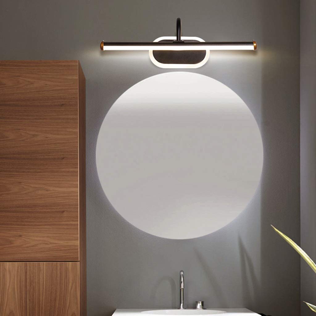 kinkiety， Nordic Modern Taśma LED Lustro Ścienna Przednia Biała/Ciepłe Światło(White Light,80CM)