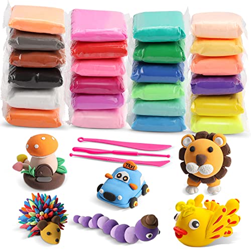 Modeling Clay Kit 24 Colors Air Dry Ultra Light Magic Soft & Stretchy