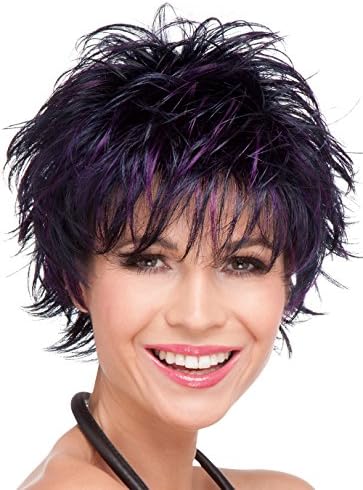 Click Wig Color Champagne Mix - Ellen Wille Wigs 4" Short Choppy Layered Tousled Synthetic Open Weft Sophisticated Edgy