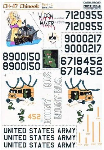 Decal for Helicopter CH-47 Chinook Part 1 Print Scale 48-043