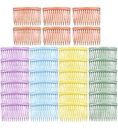 Dizila 30 Pieces Plastic Solid Candy Color Hair Side Combs Slides with 14 Teeth Colorful DIY Hair...