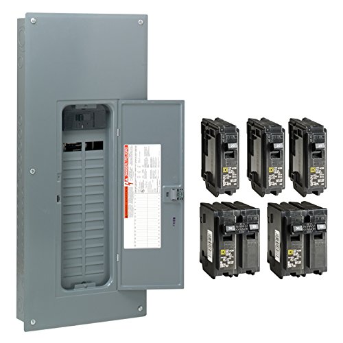 Square D by Schneider Electric HOM3060M150PCVP Homeline 150 Amp 30-Space 60-Circuit Indoor Main Breaker Load Center with Cover - Value Pack (Plug-on Neutral Ready),