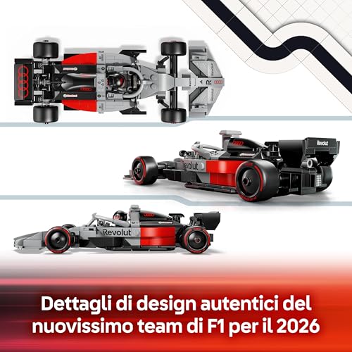 Speed Champions Auto da Corsa Audi Revolut F1 Team R26 Giocattolo - Kit Modellismo con Minifigure del Pilota da Collezione - Regalo per Bambini da 10 Anni in su e per i Fan dei Motorsport - 77259 - Lego - Immagine 2