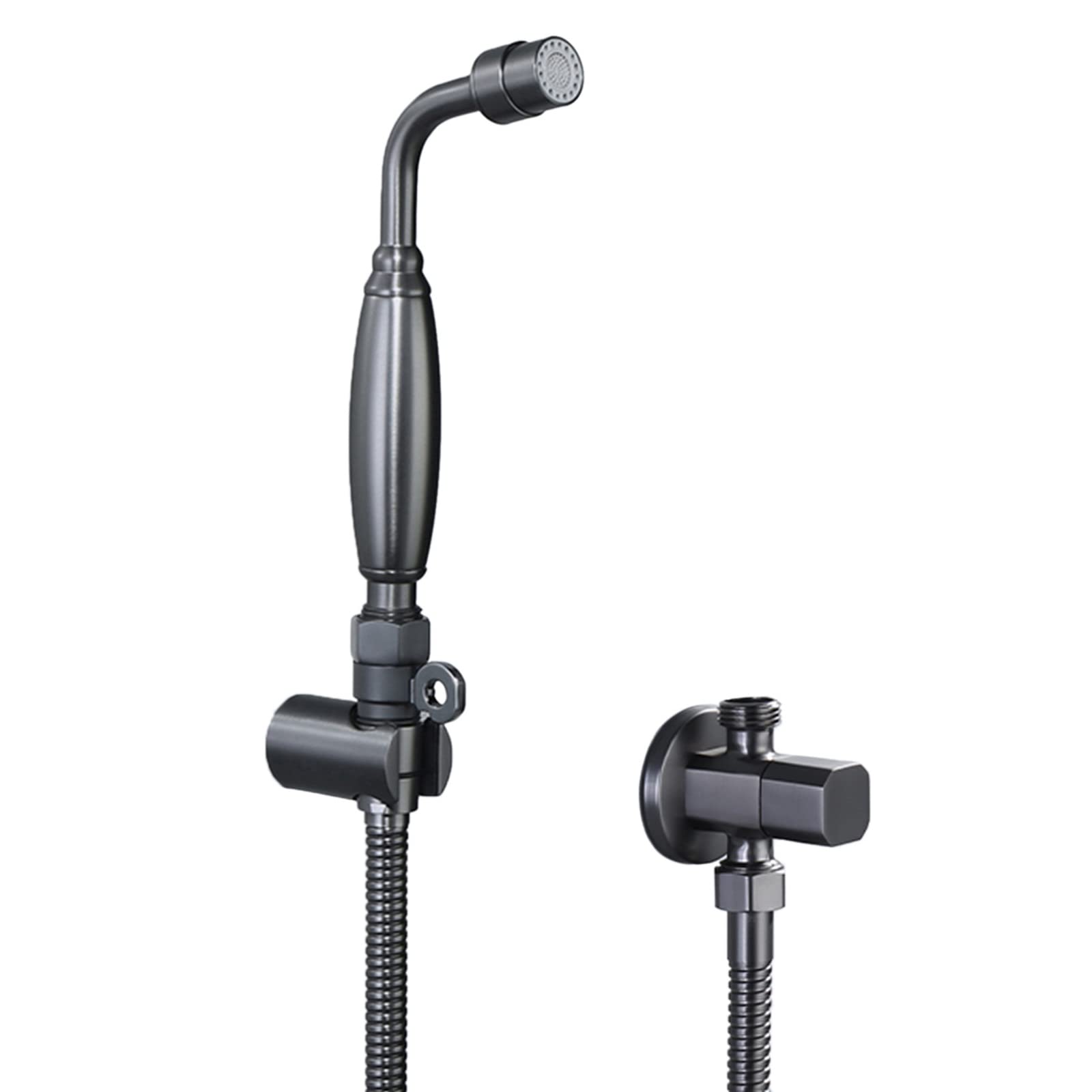 Kit toilette pulvérisateur eau froide avec tuyau flexible pour bidet noir