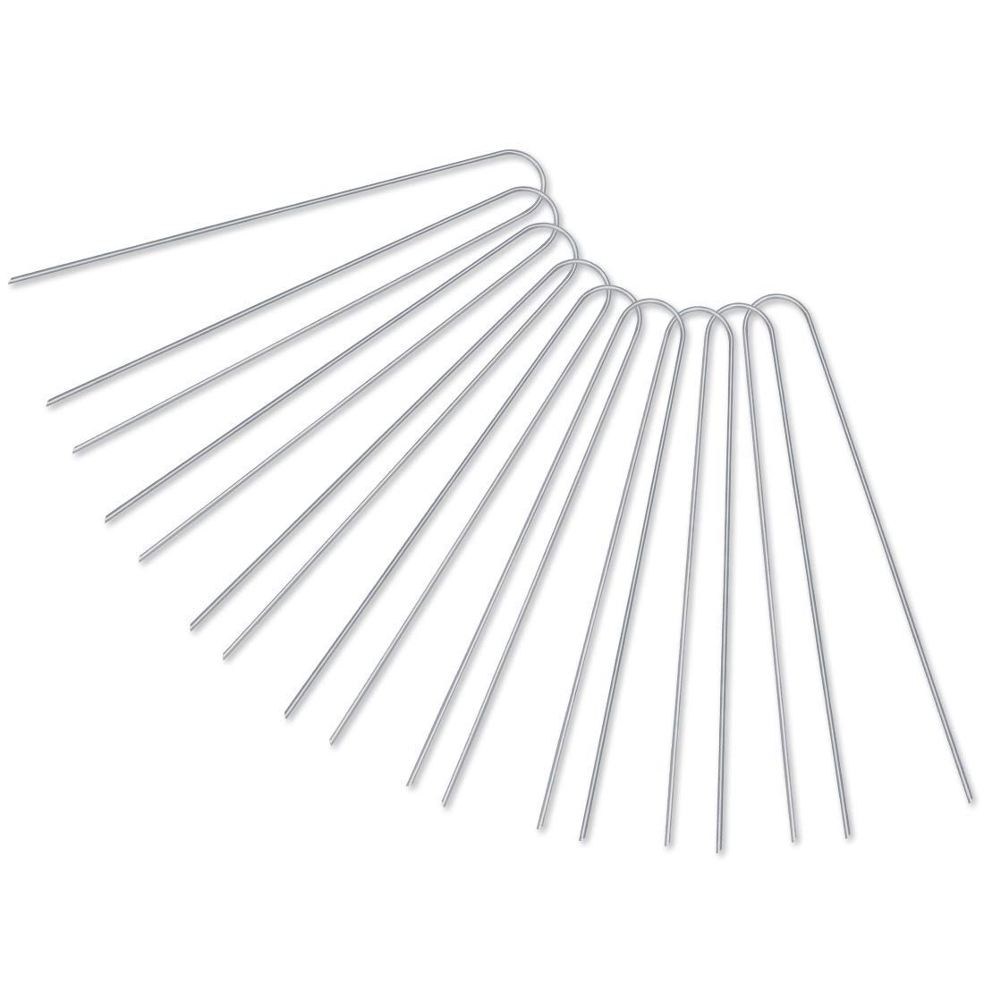 Metal U Shaped Irrigation & Weed Ground Pins Staple’s Garden Tent Securing Pegs. (30 Pegs, Irrigation Pins-70056C)