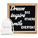 Letter Board with Letters & Cursive Words - Message Board Includes 520 Letters, Words & Oak Frame – Black Felt Board with Letters Has Giftbox Packaging, Wall Mount & Canvas Bag