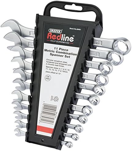Draper Tools 865/44 44PC S.Driver Set+Stand & 1 x Redline 68481 Metric Combination Spanner Set (11-Piece)