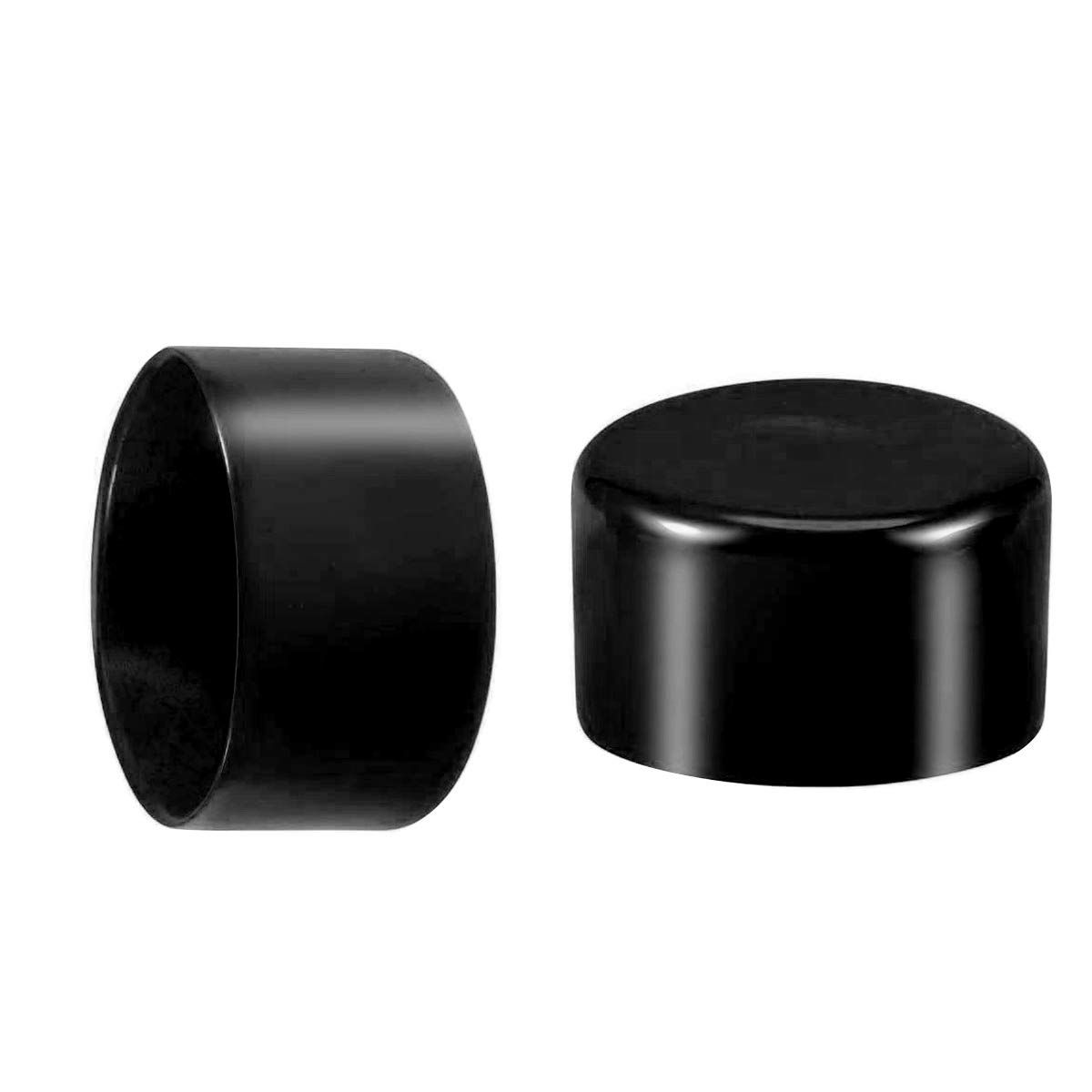 100 Pcs Screw Thread Protectors, PVC Rubber Round Tube Bolt Cap Plastic End Cap Cover Thread Protectors Black, Inner Dia 50mm โ image 1