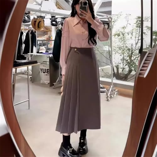 Women's Spring Solid Color Asymmetrical Design Slimming High-Waisted A-Line Mini Skirt4