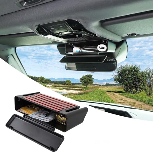 Heutamo Inner Rearview Mirror Storage Box Compatible with Toyota Land Cruiser 250 Prado LC250 J250 2024 2025 Accessories ABS Center Console Organizer Tray Accessories 1PCS