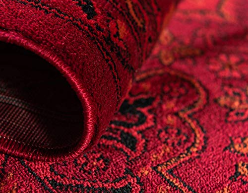 Tapete Unique Loom Tekke 80x305 cm Rojo/Negro miniatura 6