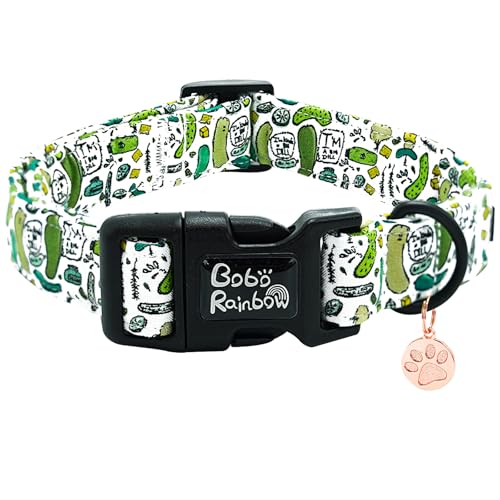 Image of Dog Collar-Cute Dill Print Adjustable Pet Collars Comfortable Spring Summer Cotton Puppy Collar Durable Gift for X-Small Dogs