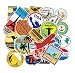 DZCYAN 100 Pezzi/Set Mappa di Viaggio Paese Famoso Logo Adesivi Impermeabili in PVC Giocattoli per Bambini Decor Valigia Bicicletta per Auto Chitarra Skateboard