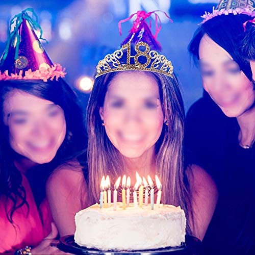 REYOK Oro Gold 18 Anni di Compleanno Donna Tiara