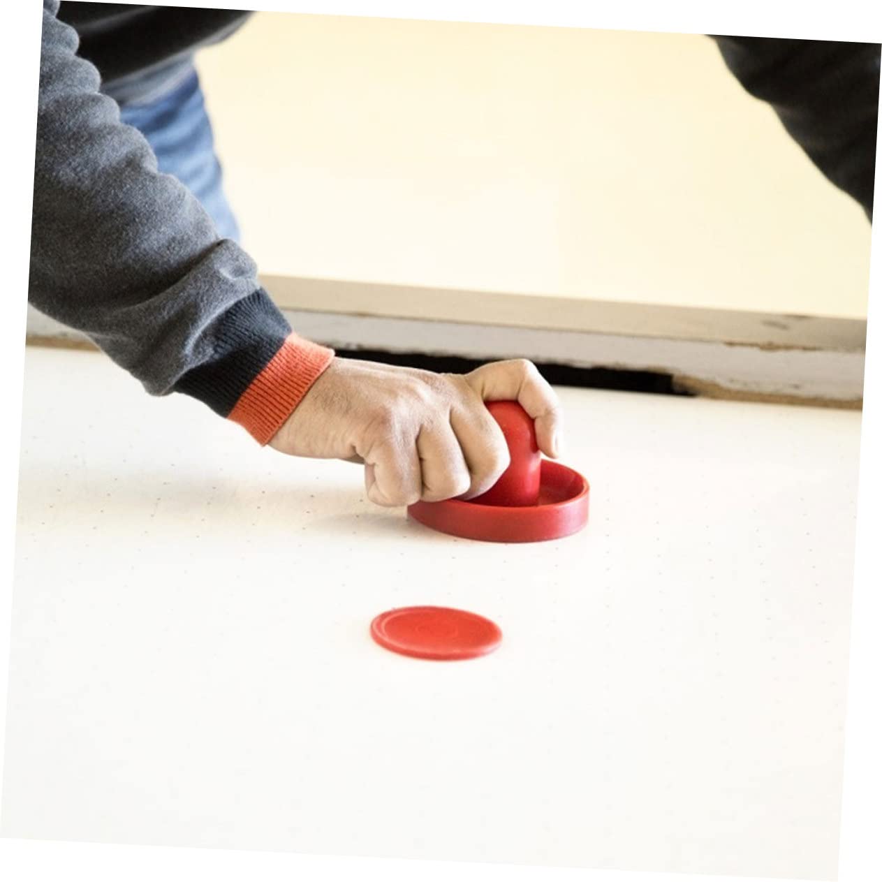 VANZACK 2sets Dischi Per Air Hockey Accessori Per Gioco Da Tavolo Plastica Feltro Palle Rosse Da Perfetti Per Sostituire Dischi Usurati e Perdita Di Palle