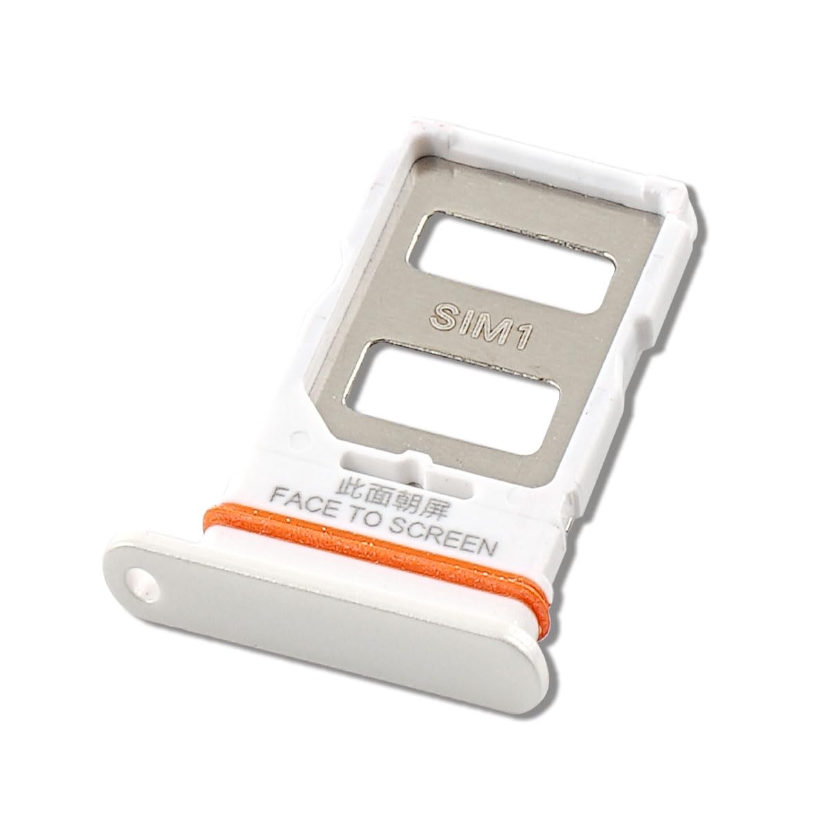 Eonpam Original DUAL SIM Card Slot Tray Holder Replacement for Xiaomi Redmi Note 12 Pro 5G Incl Sim Pin (White) - Image 2