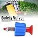 KooingTech Safety Valve for Backpack Sprayer, 2in PP Pressure Relief Valve for 3L/5L/8L Pump Pressure Sprayers(Red Blue)