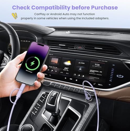 Image of Elebase USB C to Lightning Cable,4 in 1 Charging Cable 3.3FT,60W Multi Charger Cord with USB A Adapter for New Apple 17 16 15 14 13 12 11Pro Max Plus,Samsung Galaxy S26 S25 Ultra Plus,Z Flip Fold