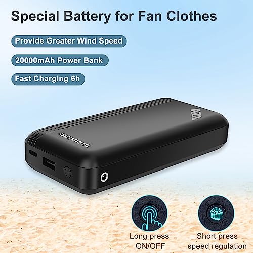 Image of Cooling Vest for Men Women Hot Weather with 20000mAh Battery 12V Fans Air Conditioner Short Sleeve Jacket Fan Vest