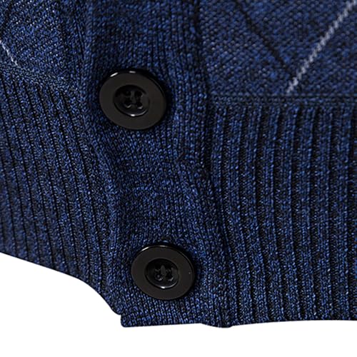 Mens Sweater Vest Classic Argyle Knitted Cardigan Sweater V Neck Sleeveless Slim Fit Waistcoat Plus Size Knit Vest2