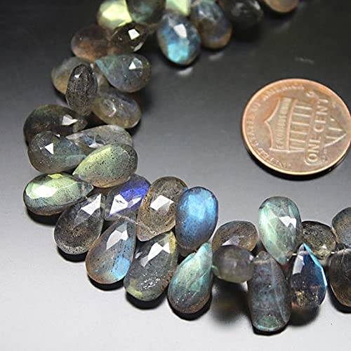 Perles de labradorite bleue en rang de 8 pouces pour offrir un cadeau fait main