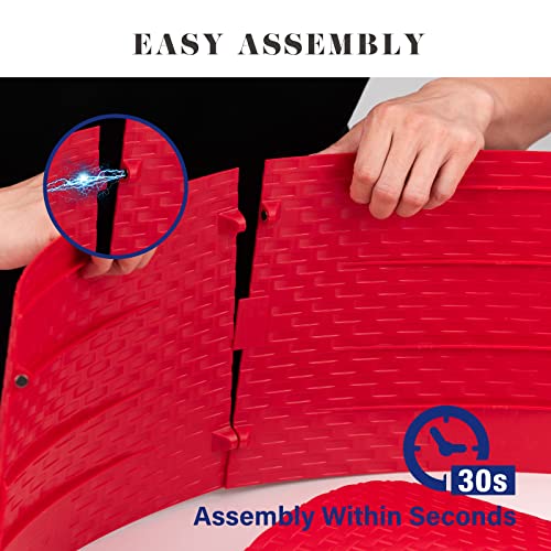 Tree Nest Christmas Tree Collar Round Glossy Red Christmas Tree Skirt Basket Base Stand Durable For Xmas Tree Plastic Decoration 20.8Inch Glossy (Medium) #TOP3