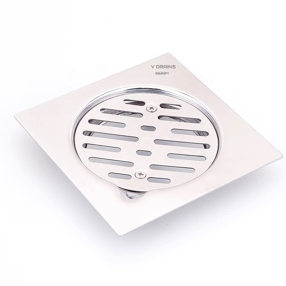 V DRAINS SS304 Screw Type Floor Drain for Bathroom, Balcony, Roof, Parapet, Kitchen. (6x6 inch) (B0B16B1H6J) Amazon Price History, Amazon Price Tracker
