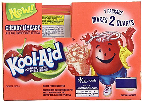 Image of Kool-Aid Unsweetened Caffeine Free Cherry Limeade Zero Calories Powdered Drink Mix 192 Count Pitcher Packets