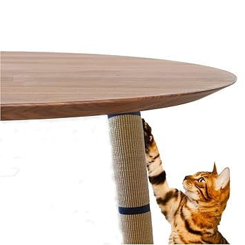 Mats Avenue Cat Scratch and Claw Post Made of Sisal Fabric with Hook and Loop Tape for attaching and Protecting Furniture and Sofas from Cat Scratching 26 X60 cm