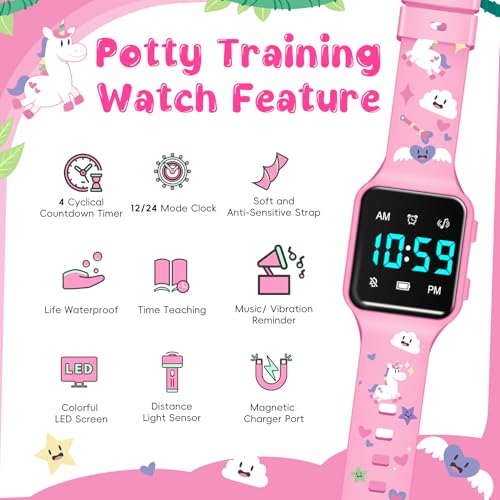 nn ben nevis potty training watch digital toddler watch with countdownmusicalarm clocksvibration reminder and waterproof remind toddler to go to the toilet
