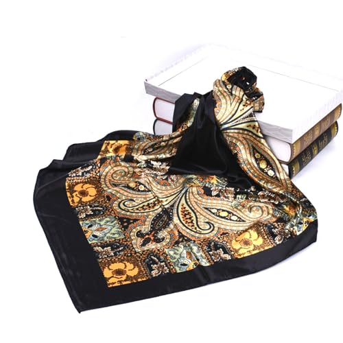 Tapp Collections 2-Pk 35” Silk Like Satin Large Square Head Neck Scarves Hair Sleeping Wraps for Women3