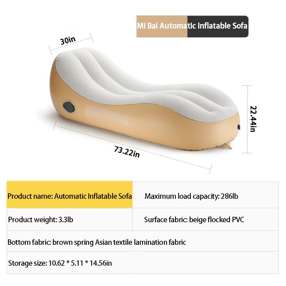 Divano autogonfiante, gonfiaggio veloce, pompa ad aria multiuso rimovibile, ultra ampia, ergonomica, impermeabile, pieghevole, adatta per campeggio, picnic, escursionismo, tende e case