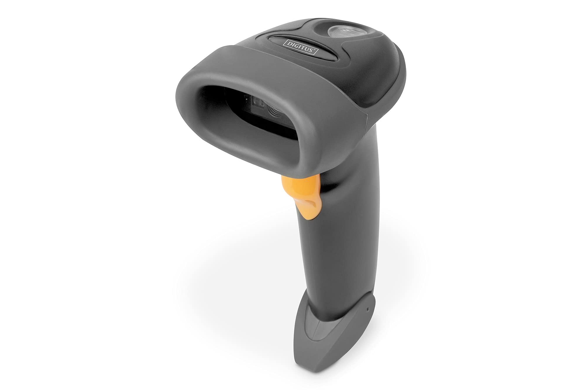 DIGITUS Scanner di codici a barre 2D con Bluetooth - IP54 - Batteria da 2000 mAh - Portata: 12 m - Tempo di funzionamento: 18h - Larghezza di scansione: 10 cm - Per codici a barre e QR - Nero/Grigio